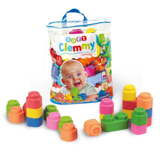 Clemmy Miękkie Klocki sensor CLEMENTONI 48el Torba