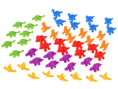 Figurki Dinozaurów nauka kolorów liczenia