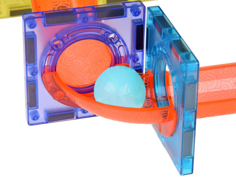 Klocki Magnetyczne 3D dla dzieci Zbuduj Świecący Tor Kulkowy 49 el