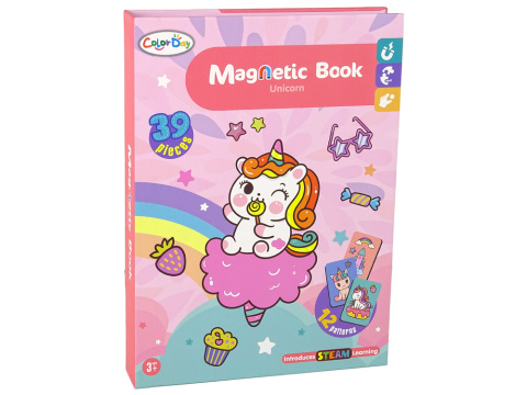 Magnetyczna Układanka Książka Jednorożce Puzzle Karty Magnetyczna Układanka Książka Jednorożce Puzzle Karty