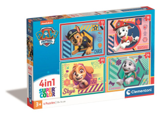 Puzzle 4w1 Super Kolor - Psi Patrol Clementoni