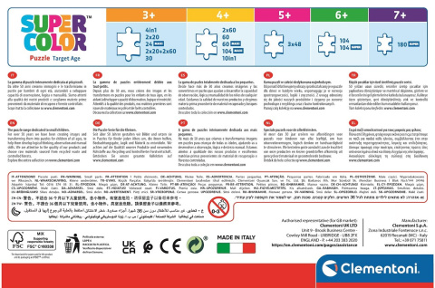 Puzzle 4w1 Super Kolor - Psi Patrol Clementoni