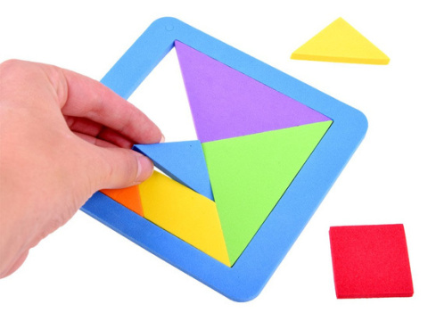 Puzzle piankowe układanka logiczna tangram wielokolorowa układanka Puzzle piankowe układanka logiczna tangram wielokolorowa układanka
