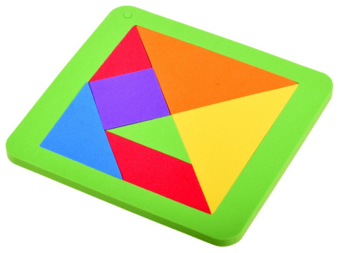 Puzzle piankowe układanka logiczna tangram wielokolorowa układanka Puzzle piankowe układanka logiczna tangram wielokolorowa układanka