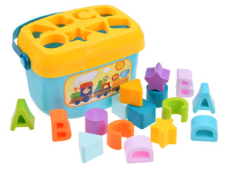 Zestaw edukacyjny Wiaderko klocki literki SORTER