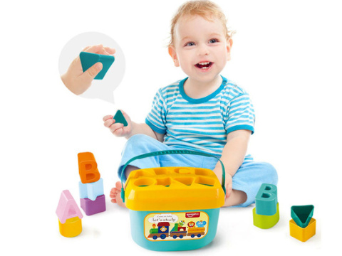 Zestaw edukacyjny Wiaderko klocki literki SORTER Zestaw edukacyjny Wiaderko klocki literki SORTER