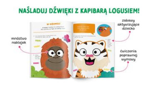 Naśladuj dźwięki. Kapitan Nauka. Zabawy logopedyczne. Loguś bawi się słowami