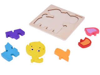 Słoń Puzzle drewniane Edukacyjna układanka dla dziecka